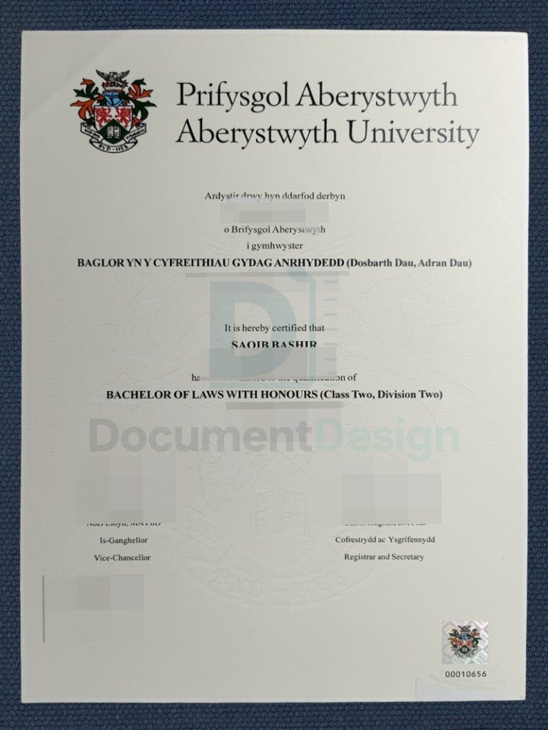Studying to obtain the Aberystwyth University Degree