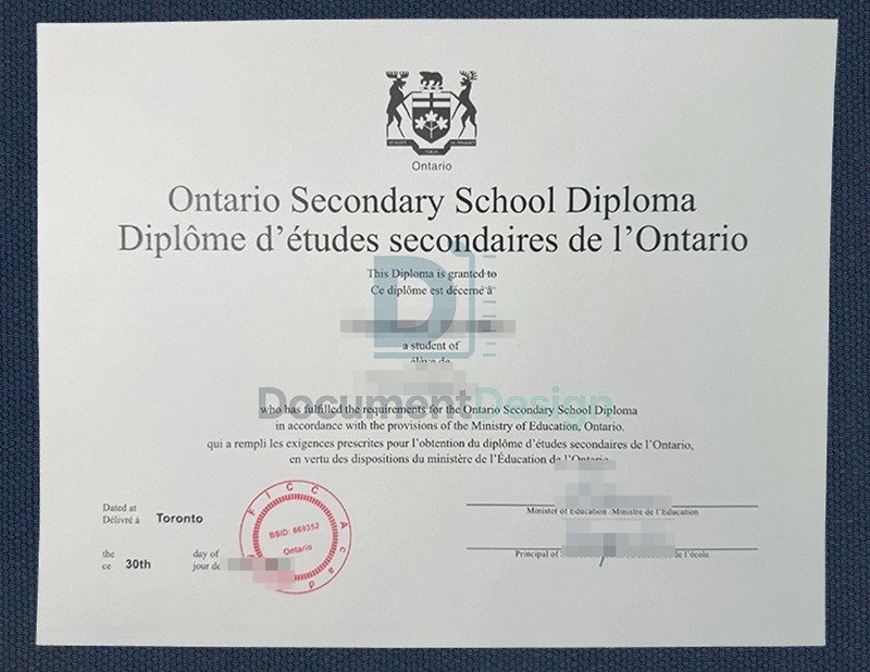 Paper OSSD Document Diploma