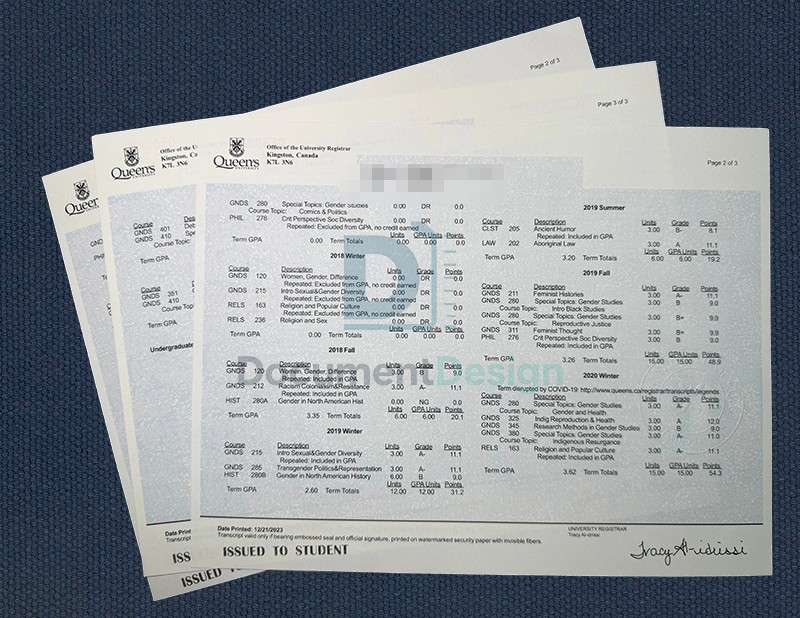 Queen's University at Kingston Document Transcript