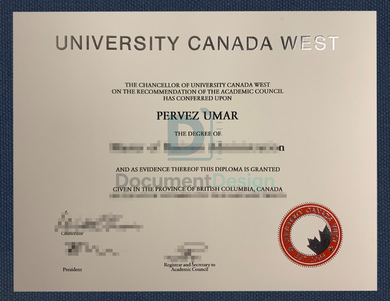 University Canada West Document Degree