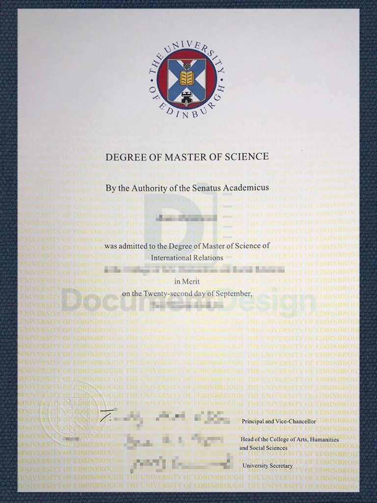 University Of Edinburgh Document Degree